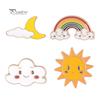 Красота серьги мультфильм солнце луна облако Радуга эмаль брошь булавка сумка воротник лацкан значок украшения