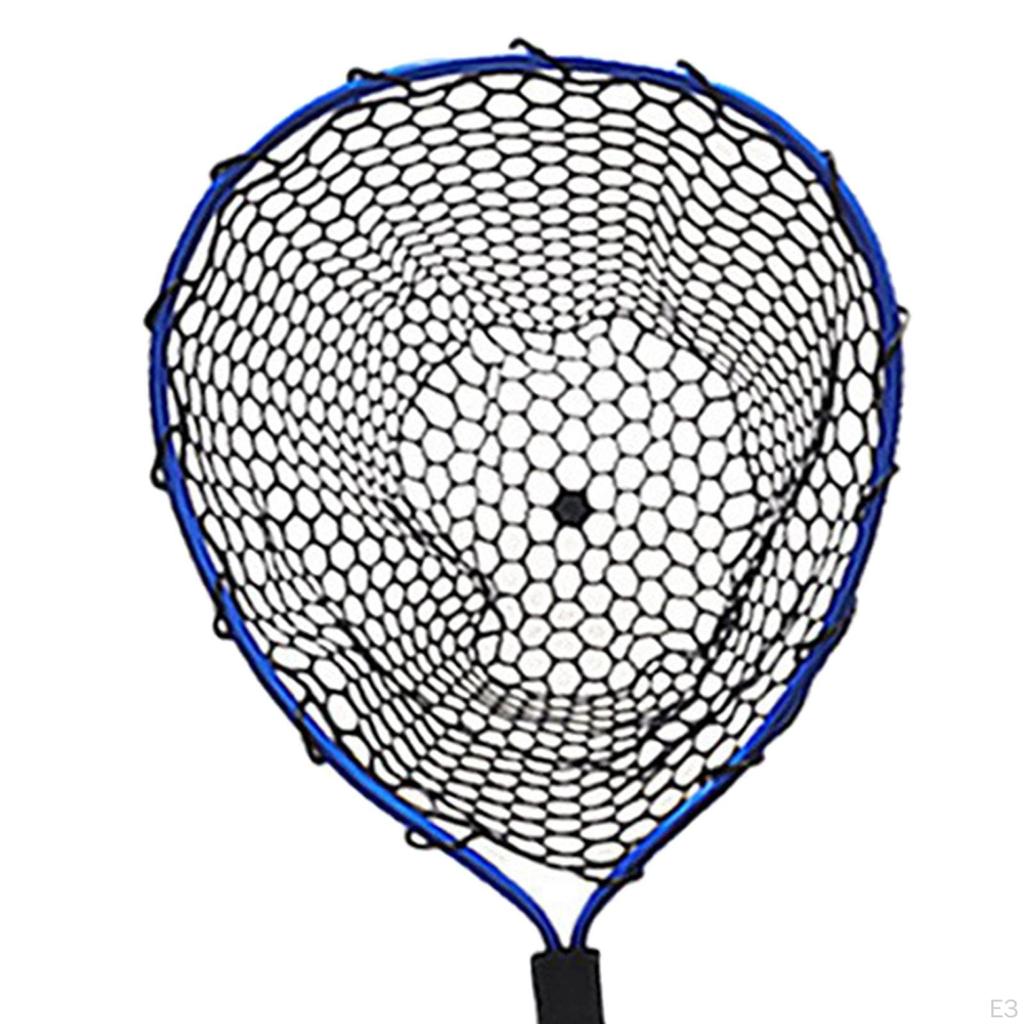 Fishing Landing Net Mesh Silicone Wading for Kayak Freshwater Saltwater