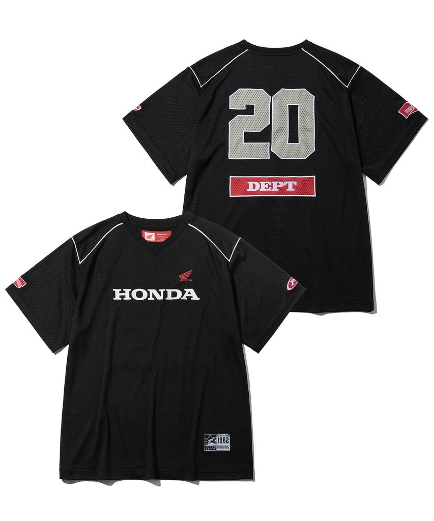 PHYPS MOTORCYCLE Motorcycle Piping Mesh Short Sleeve Black