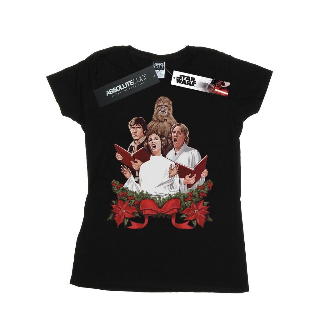 Star Wars Womens/Ladies Christmas Carols Cotton T-Shirt