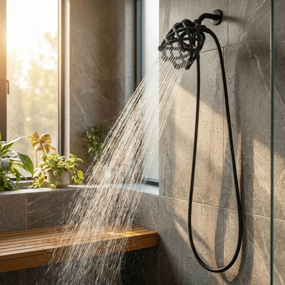 Dense Outlet Layout 3D Micro Hole Shower Head Boost Water Pressure Shower Daily Shower