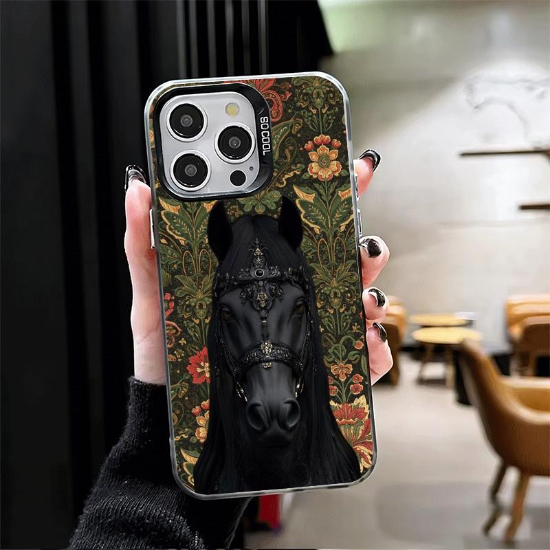 Эстетика Искусства с Лошадьми Ударопрочный Чехол для Телефона для iPhone 17 Air 16 16E 15 Pro Max 14 Plus 13 Mini 12 Задняя Крышка Противоударный Fundas