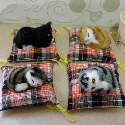 Реалистичная плюшевая фигурка кошки, реквизит для фотосъемки