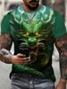 Mens Dragon Print  Blend T-shirt - Stylish Crew Neck Comfortable & Breathable for Summer Casual Everyday Wear Hot Sale