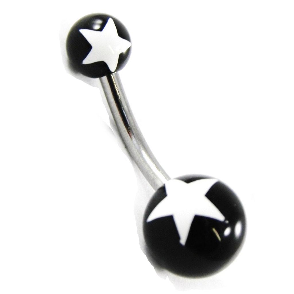 Les Trésors De Lily [H9316] — Черный пирсинг «Звезда»