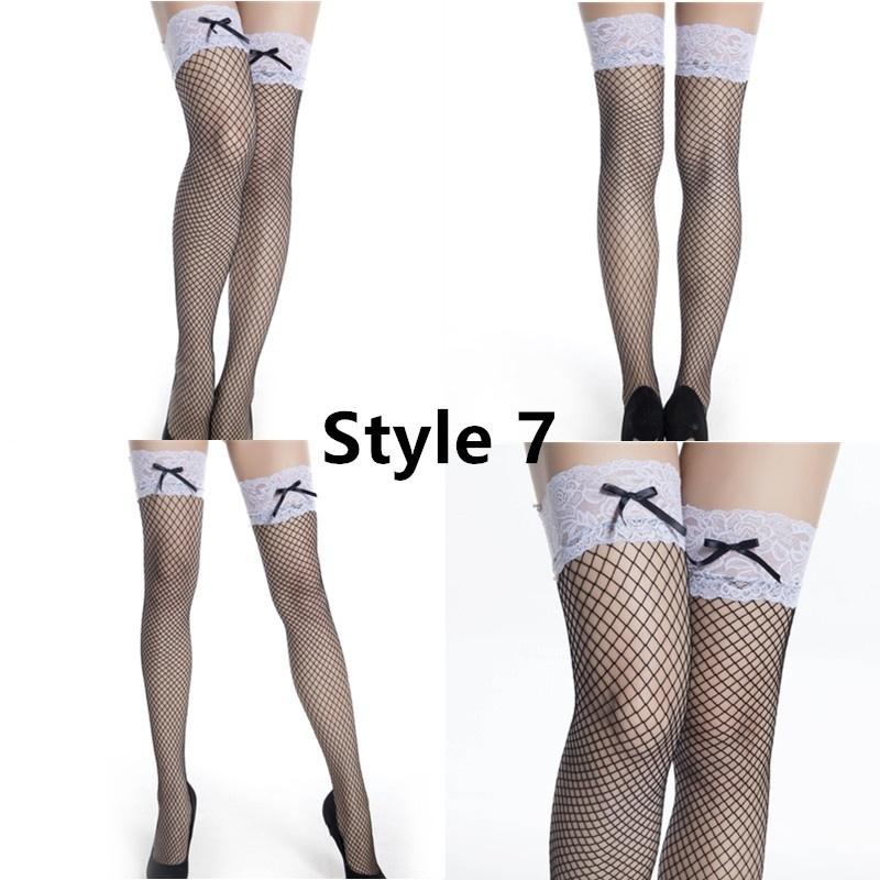 Новые сексуальные женские чулки выше колена, кружевные чулки, длинные гольфы