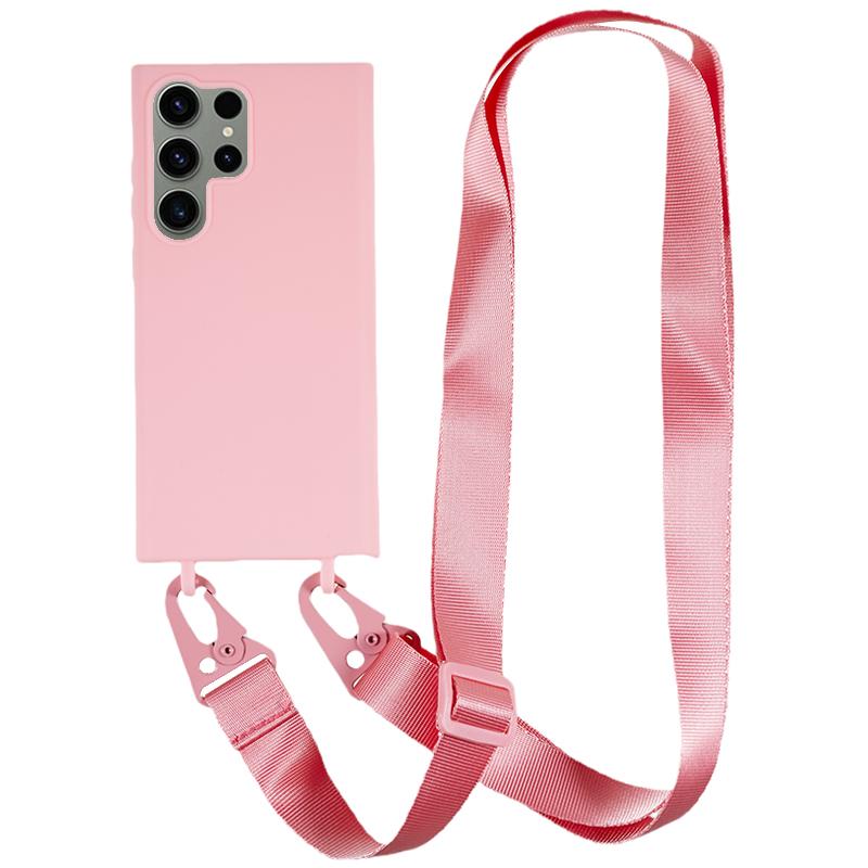 ТПУ чехол для Samsung Galaxy S23 Ultra с матовым покрытием, защитная крышка для телефона с широким ремешком