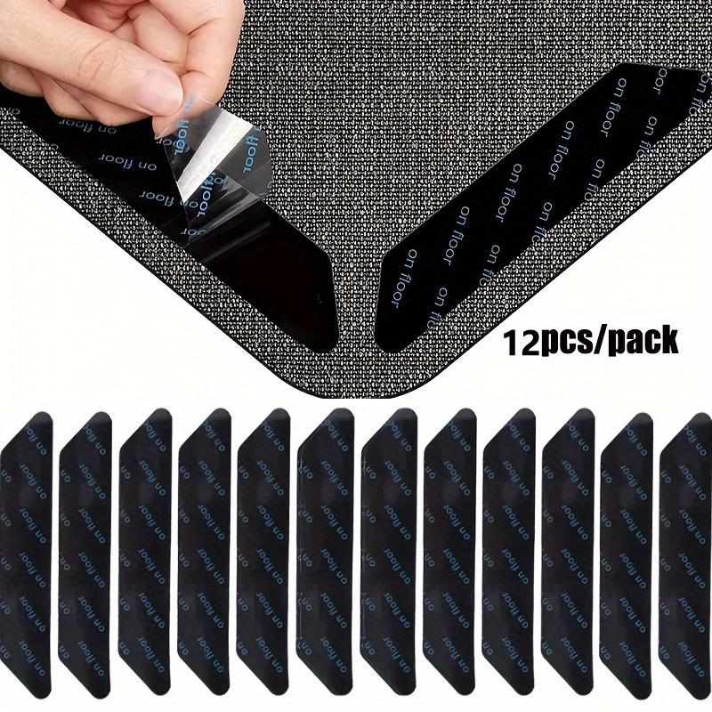 12pcs Traceless Carpet Holder, Reusable PC Material Non-Slip Adhesive Pad, Suitable for Living Room, Bedroom And Indoor Use