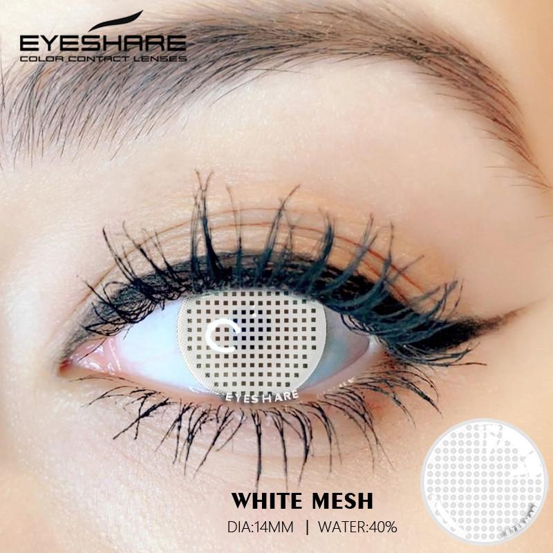 Eyeshare Косплей черные линзы 1 пара цветных белых контактных линз для глаз большой контакт с глазами аниме косплей линзы Незуко