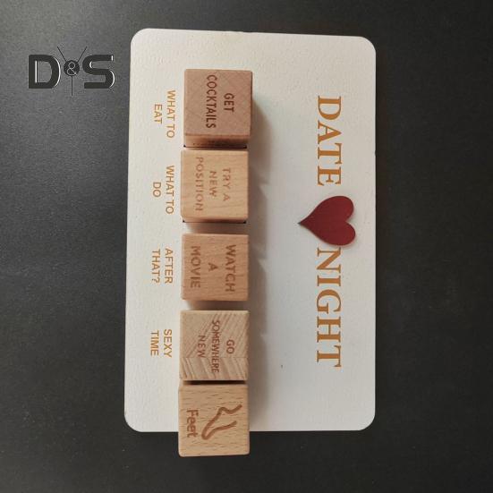 1/4/5 шт. игральные кости для принятия решений на свидании, 6/12-гранные, портативные деревянные игральные кости для взрослых пар, День святого Валентина, годовщина, девушка, парень, муж, жена