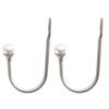 2Pcs Pearl Beads U Shape Curtain Hooks Holdback Curtain Accessories Hat Tieback Hanger Strap Tassel Brush Holder Hook