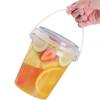 10pcs with Lid Ice Cube Bucket Food Grade Plastic Food Storage Jar Milk Tea Bucket  Commercial