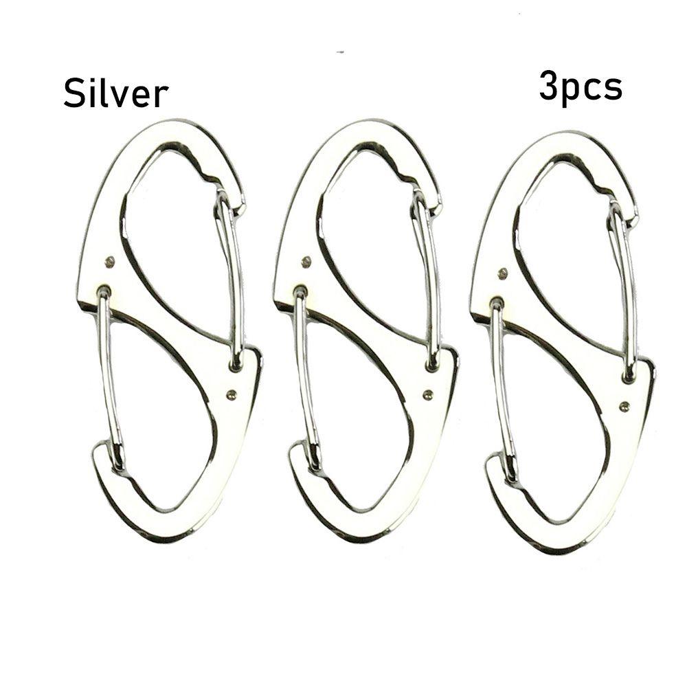 Mini Outdoor EDC Tool Snap Clip Release Buckle Metal Carabiner Keychain Hanging Hook Key Chain Ring