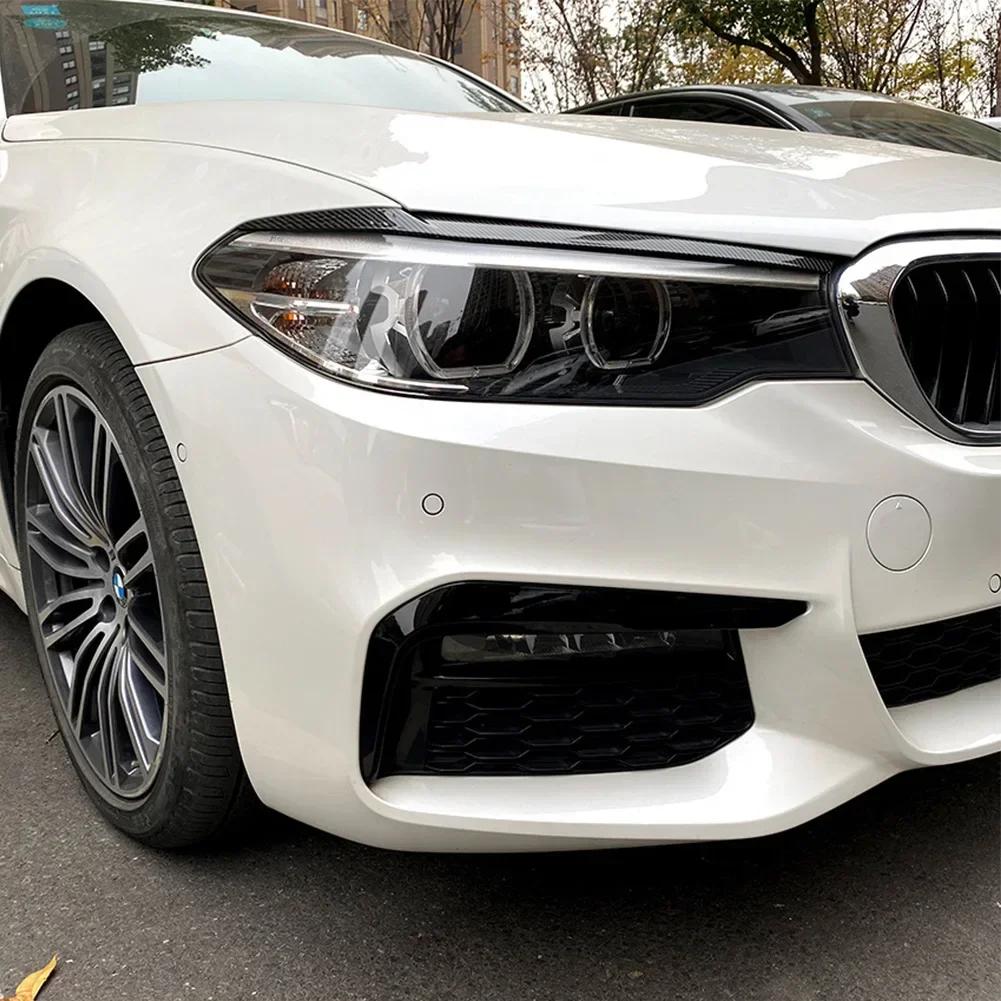 Car Front Headlights Plastic Eyelid Eyebrows Trims Suitable suit For BMW 5 Series G30 G31 G38 F90 M5 525I 530I 540I 2017-2025