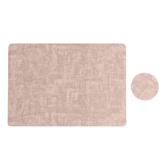 Dual Side Placemat Waterproof Faux Leather Coaster Placemat Solid Color Heat Insulation Pad for Dining Tables Countertops