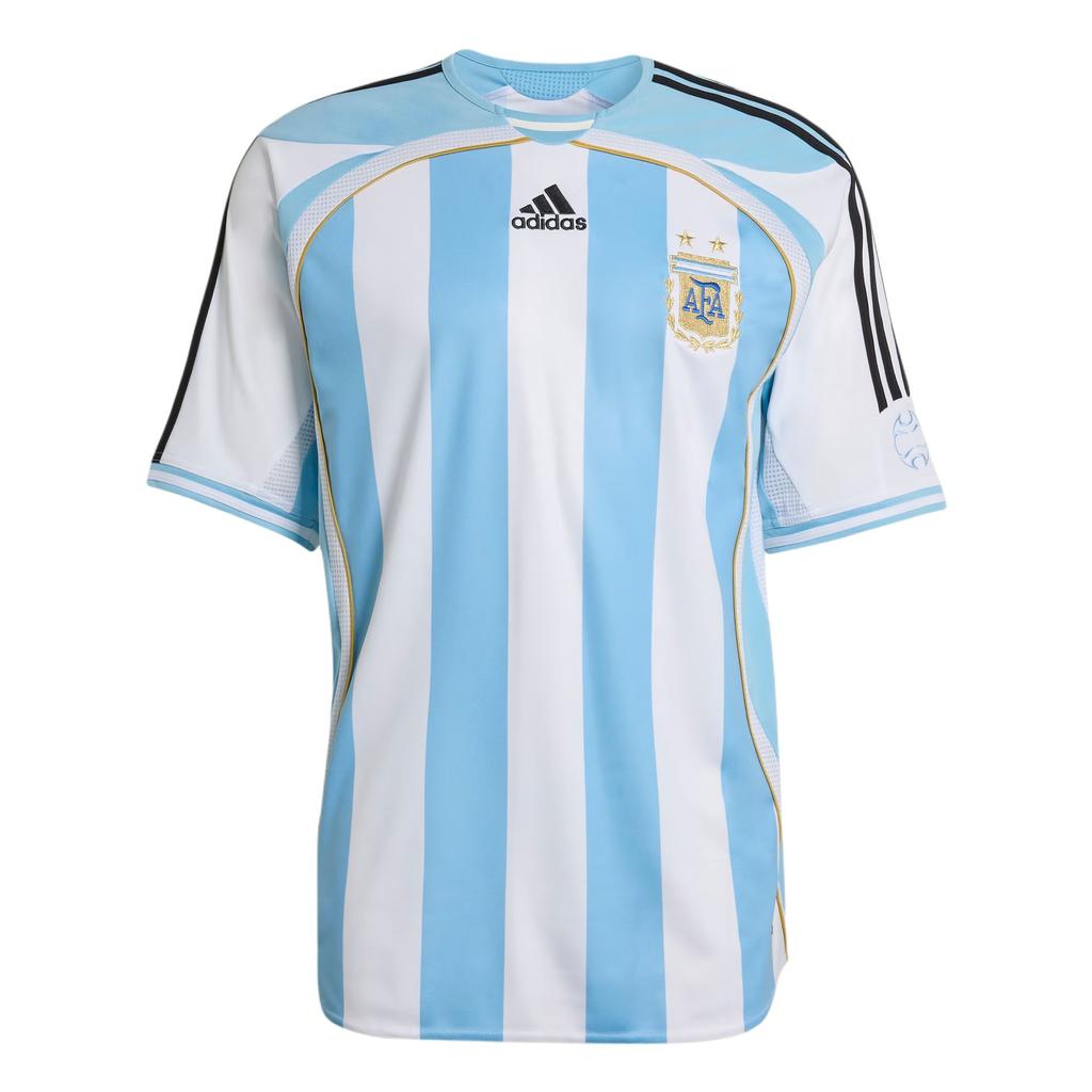 adidas Домашняя футболка Аргентины 2006 Белый/Светло-синий Мужские Топы KF0322