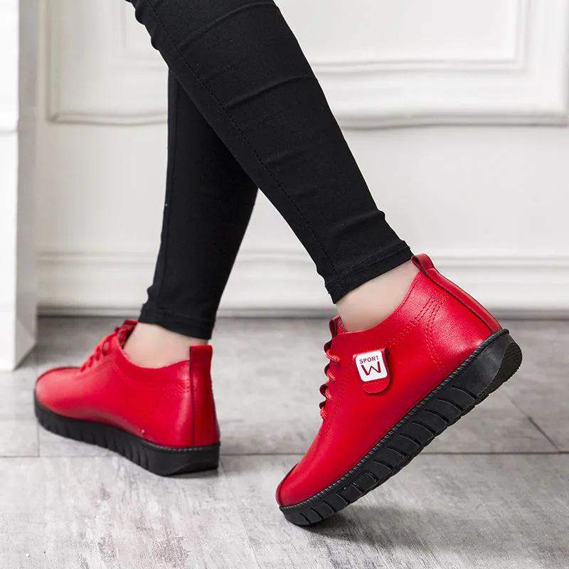 WTEMPO Женская зимняя теплая тканевая обувь, хлопковые туфли большого размера с вышивкой, плюшевые нескользящие хлопковые ботинки с мягкой подошвой