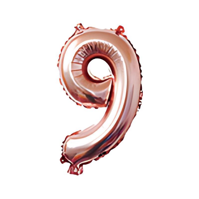 Цифровые шары Фольгированные шары Розовое золото Цифровые Globos Свадьба С Днем Рождения Украшение для вечеринки Принадлежности для детского душа