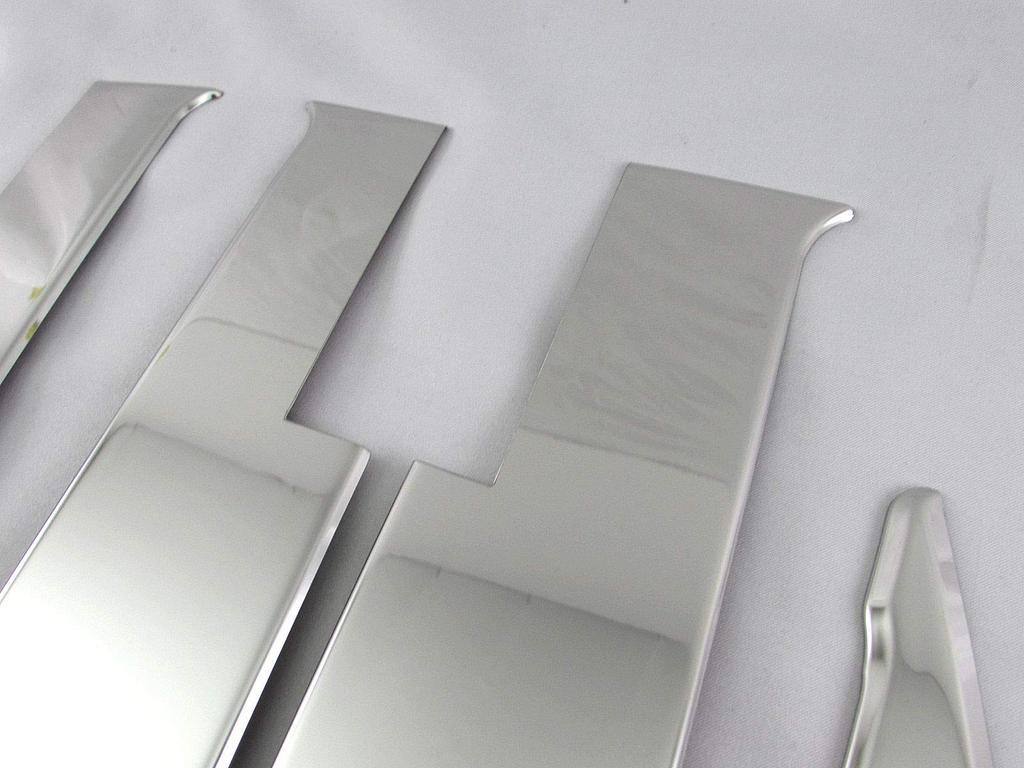 BRIGHTZ Finish Stainless Steel Pillar Panels with Visor Attachment for Spacia MK53S Compatible with MK and 53 Spacias Ultra-Mirror (6-Piece Set)