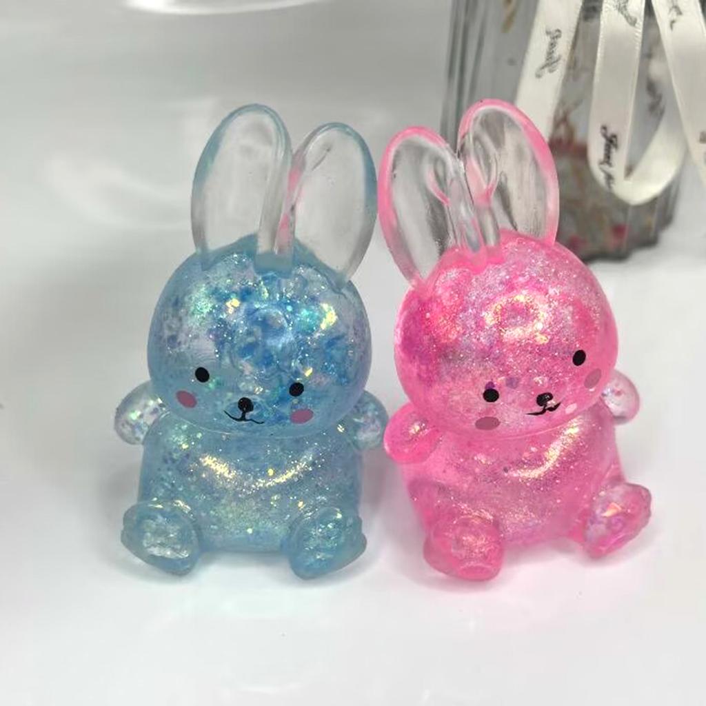 Girls Stress Relief Toy Rabbit Slow-Rising Squeeze Soft TPR Fidget for Cute Glutinous Texture Decompression Gadget Kids Adults Portable Novelty