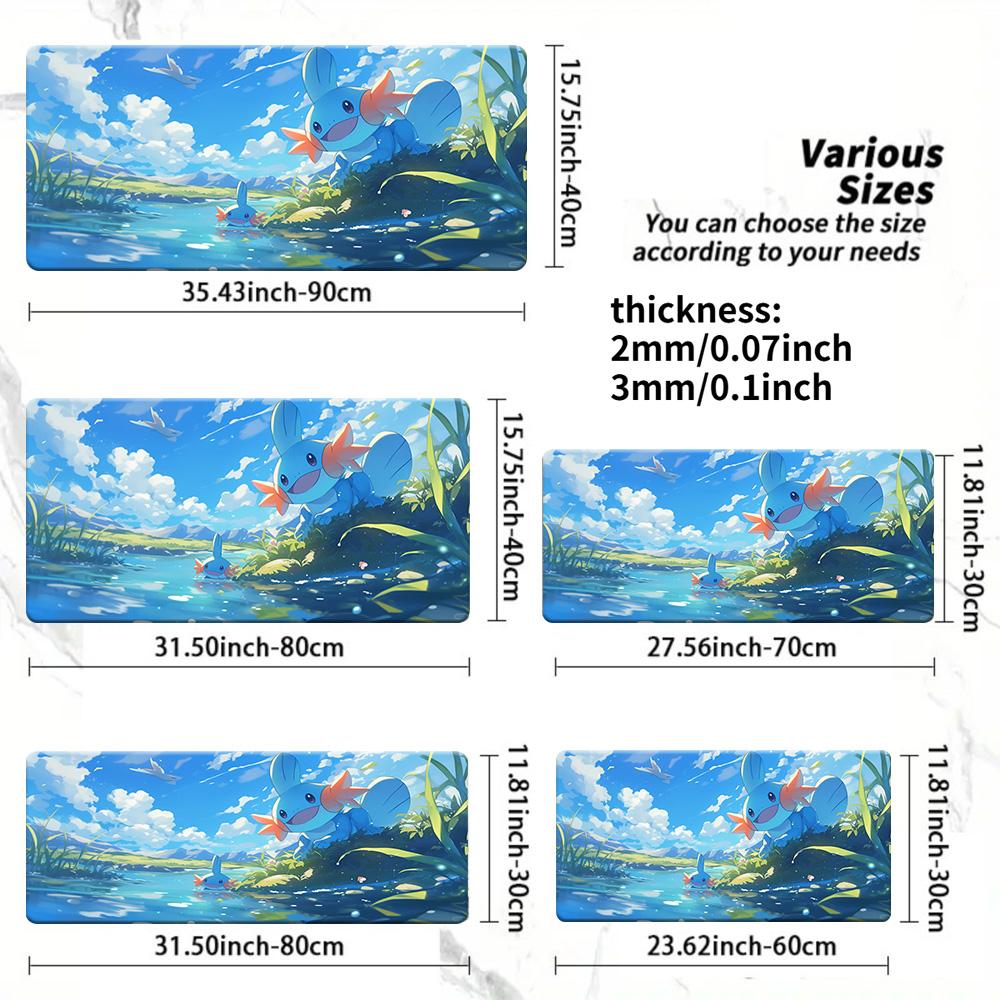 Pokemon Ash Pikachu Forest Adventure Gaming Desk Mat NonSlip Washable Mouse Pad