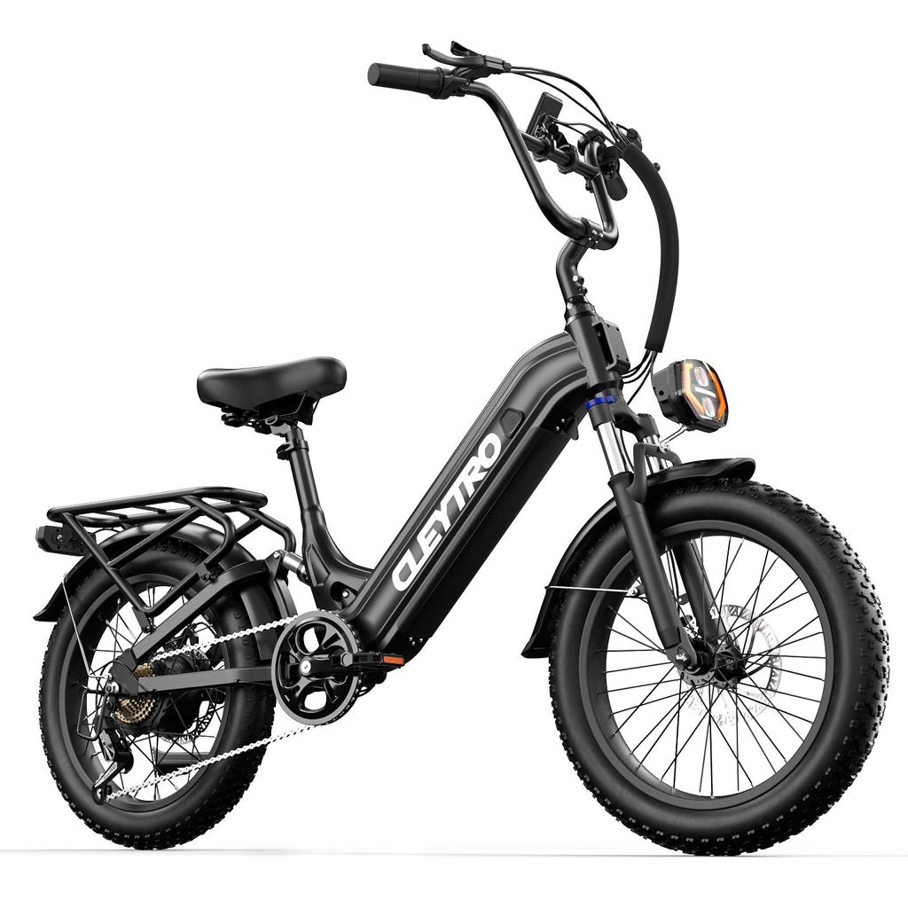 Cleytro XC20 20" Electric Bike, 48V 15.6Ah Battery, Front and Rear Suspension