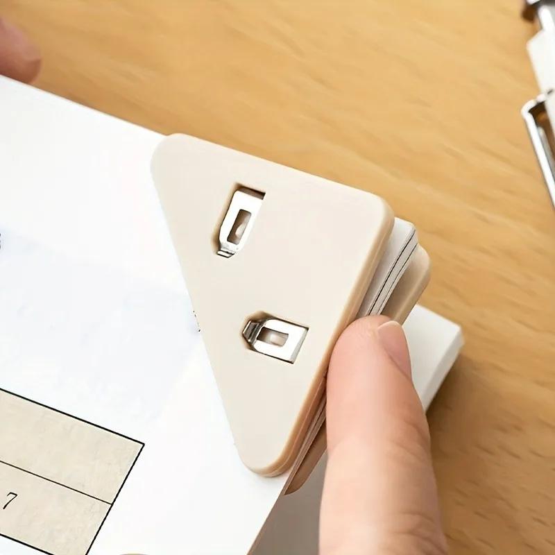 10 шт. Кавайные треугольные угловые зажимы Зажимы для бумаги для файлов Индекс для файлов Зажим для фото Держатель страниц Корейские канцелярские товары Органайзер для рабочего стола