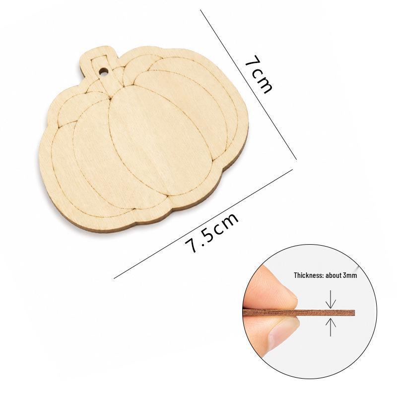Hand-painted Wooden Graffiti Animal & Vegetable Pendant DIY Kit for Kids – Creative Coloring Gift