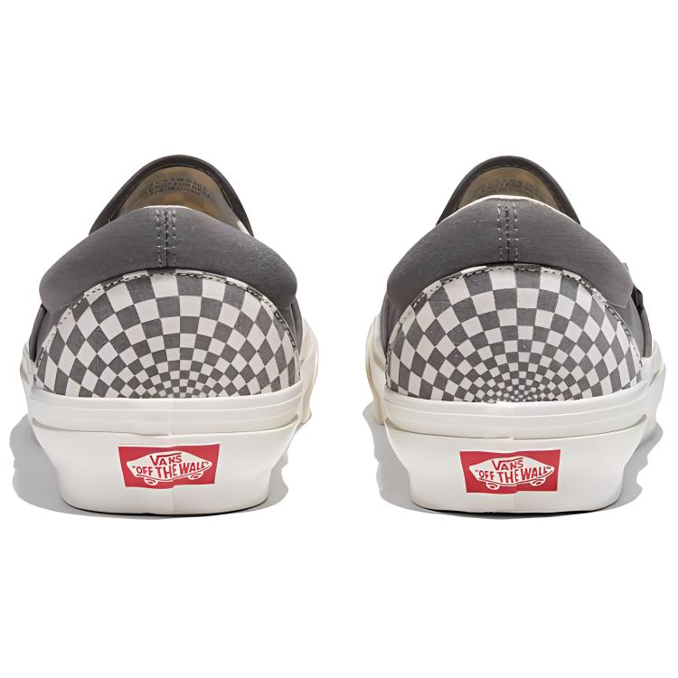 Vans Серия Slip-On Удобные Прочные Низкие парусиновые кеды Унисекс Серый VN000CWAGX81