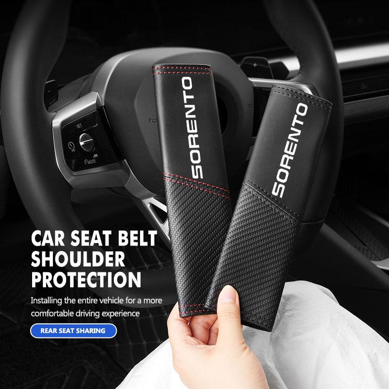 Car Interior Accessories Auto Seat Belt Cover Shoulder Pad For KIA Forte Stonic Sorento Spectra Cadenza Sephia Carens hbsp50
