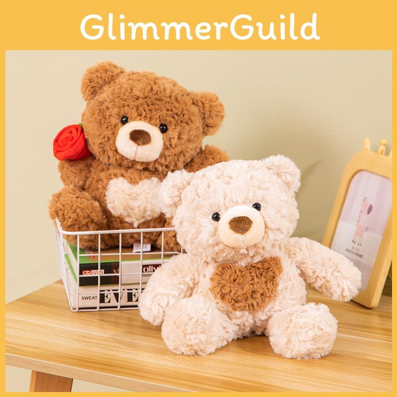 Adorable Teddy Bear Couple Plush Toy Soft Stuffed Animal Ideal Birthday Gift For Kids
