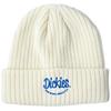 Dickies Looking Embroidered Ribbed Knit Knit Watch Unisex Acrylic Solid Needle BLU Cap, Men's Hat, Cap, Beanie, Off-White,