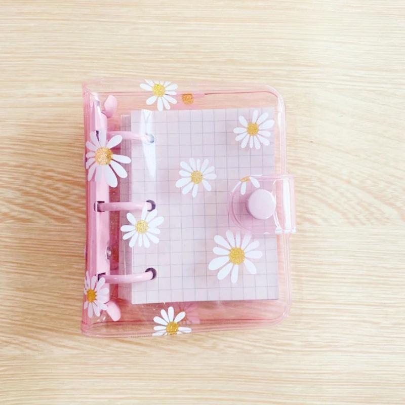 Мини-органайзер с 3 отверстиями в виде ромашки, органайзер для заметок, тетрадь, журнал, дневник, папка-переплет Kawaii, школьные принадлежности