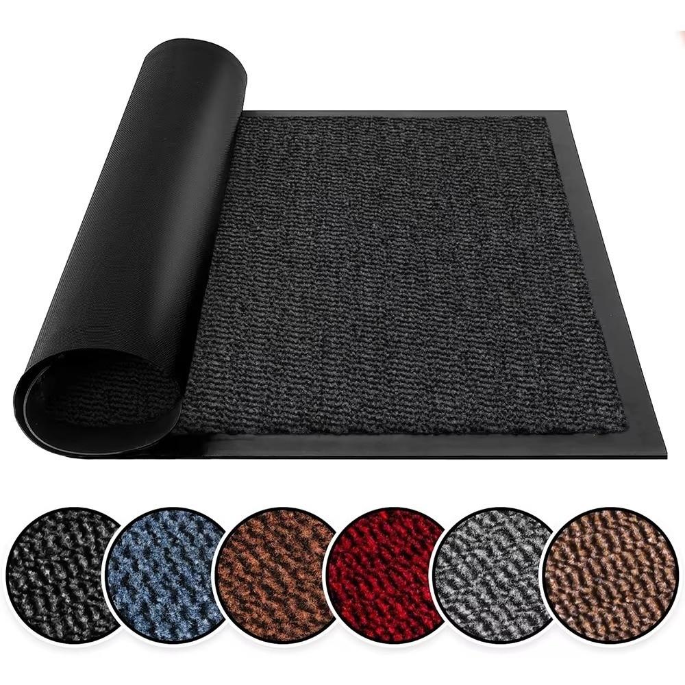 New 40x60cm Door Mat Super Absorbent Rubber Washable Door Mat Dirt Trapper Entrance Rug Front Door