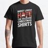 Men Fashion Casual Short Sleeves Most Likely To Hate The Matching Christmas Tops Aesthetic Vintage Oversized T-shirts