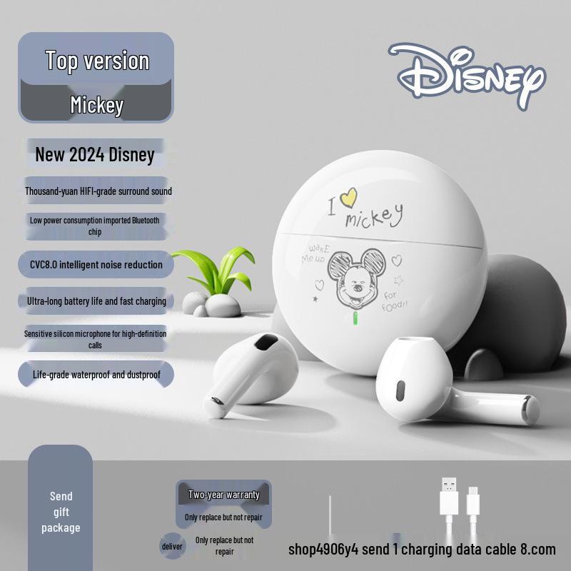Беспроводные Bluetooth-наушники Disney K26 True Wireless с мультяшным дизайном и долгим временем работы от аккумулятора