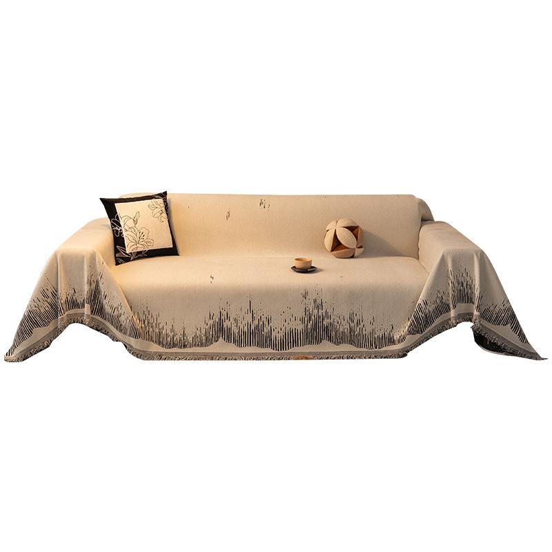 Printed Cotton Linen Cushion Cover Anti-Scratch Furniture Case No Fading Dust Cover Sofa Slipcovers Couch Cap Modern