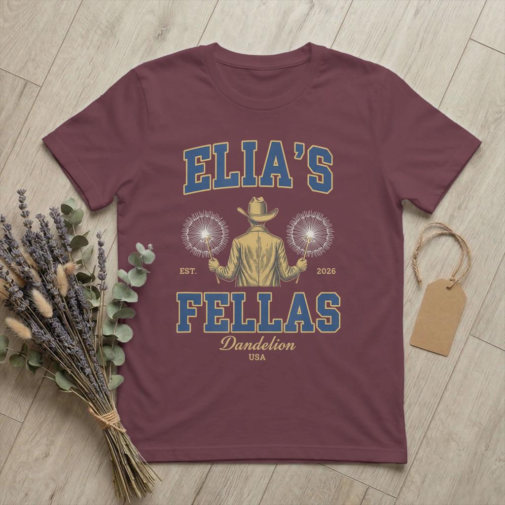Unisex Elias Fellas Dandelion USA Funny Western T Shirt Pure Cotton merch Humorous Short Sleeve Round Neck Tees Classic TShirt
