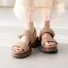 HIMIKO/Himiko/Platform Padded Sandals/651201 Brown L