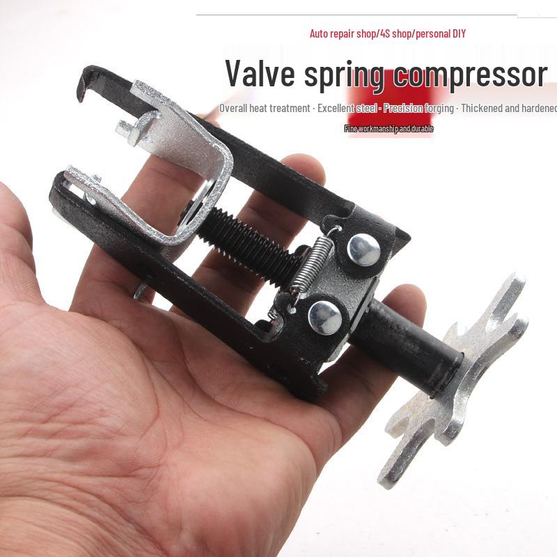 Инструмент для сжатия клапанных пружин двигателя с изогнутым двойным захватом для снятия и установки