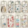 Милый чехол для телефона M-mofusands Кот iPhone 17 16 16e 15 14 13 12 11 Mini Pro Max X XR XSMax 7 8 Air Plus Прозрачная задняя крышка