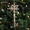 Cross-border Electroplated Christmas Tree Ornaments: Golden Snowflake & Reindeer Pendants