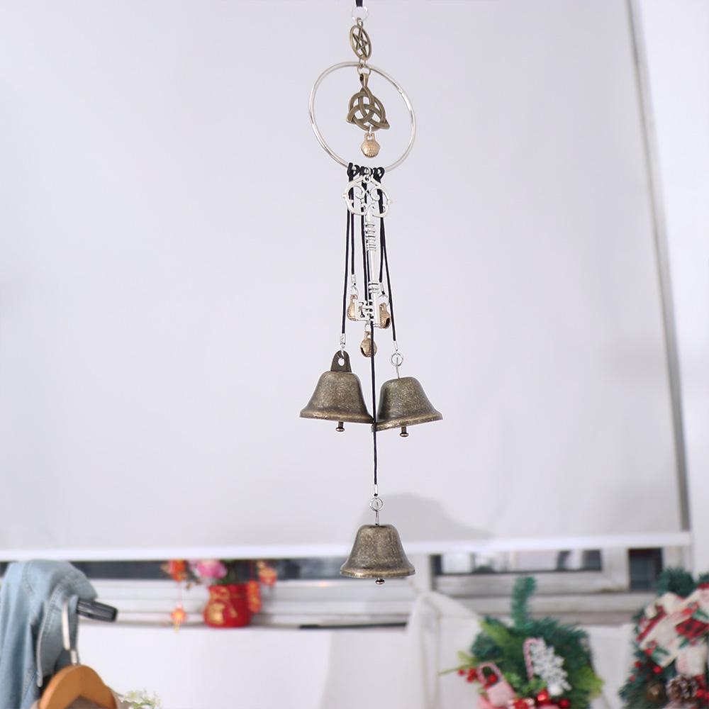 Craft Handmade Hanging Witch Bell Retro Creative Metal Pendant Vintage Novelty Wind Chime Wreath Outdoor