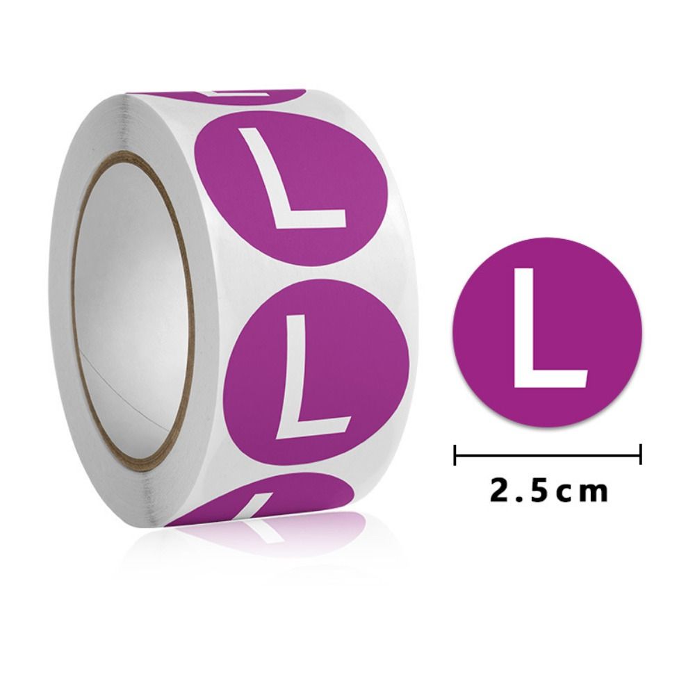 Self-Adhesive Clothing Size Sticker Round XS/S/M/L/XL/2XL/3XL Adhesive Labels Clothing Label Universal Size Sealing Sticker