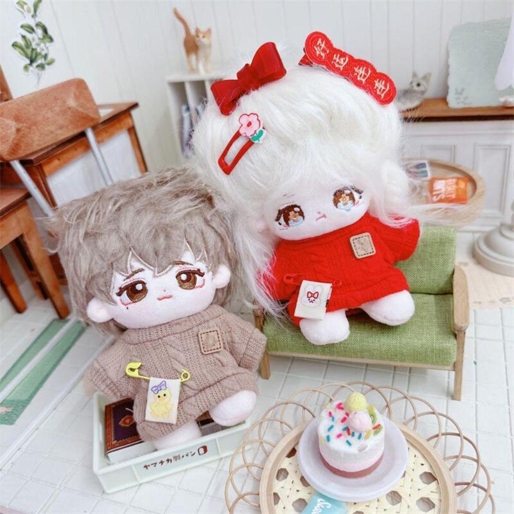 Новогодние красные свитера для кукол Модные теплые топы Одежда Аксессуары 10 см Хлопковая кукла/Куклы-айдолы