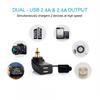Водонепроницаемый мотоциклетный адаптер с двойным USB-зарядным устройством 4.8A и цифровым вольтметром для BMW