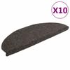 VidaXL Self-adhesive Stair Mats 10 Pieces 65 X 21 X 4 Cm Anthracite Semicircular Large 149715
