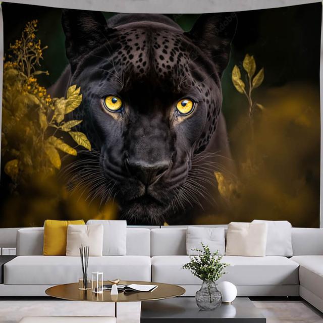 Гобелен с животными, настенный гобелен для спальни, лев, тигр, жираф, лиса, гобелены, декор для гостиной, эстетический декор, искусство хиппи