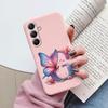 Phone Case For Samsung Galaxy A15 A25 A35 A55 A13 Colorful Letter Love Flower Butterfly Women INS Shell Fundas Bumper Soft Cover