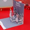 3D Pop Up Cartoon Christmas Card Merry Christmas Greeting Card Handwritten Blessing Invitation Cards Thanksgiving New  Gifts
